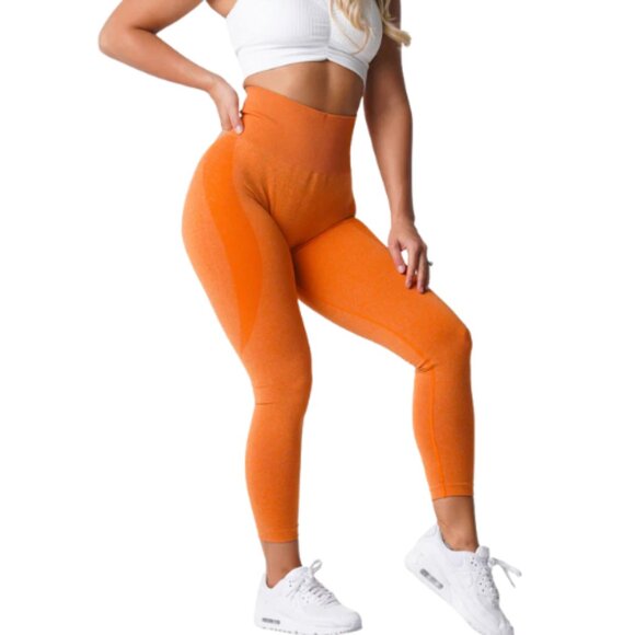 NVGTN Womens Medium Burnt Orange Contour Seamless Leggings CN - Picture 1 of 12